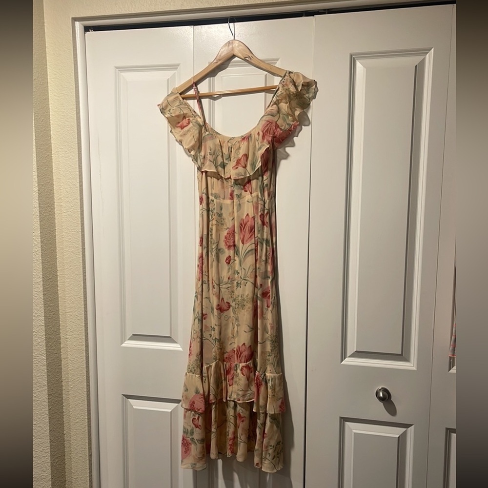 Reformation Odessa off the shoulder Dress "Botany" Floral 2 - Picture 4 of 15